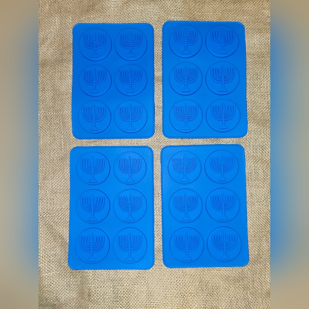LAST SET!! Nwot Silicone Hanukkah Menorah Candy Molds
